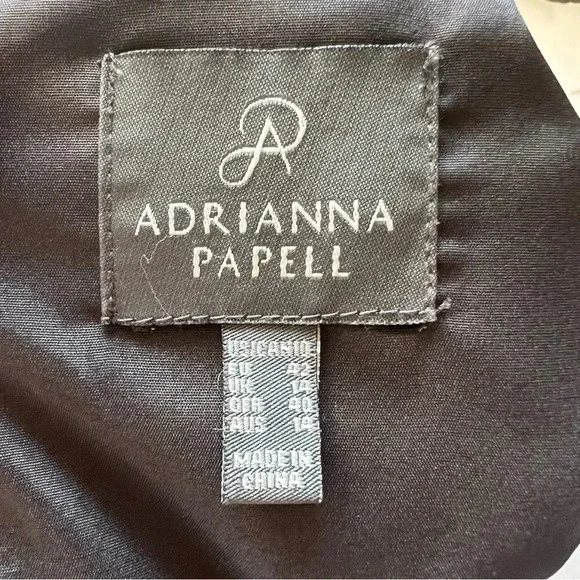 Adrianna Papell Leopard Animal Print Cocktail Dress Career Black White size 10 - Picture 12 of 14